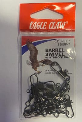 Eagle Claw 01132-007 Barrel Swivel Terminal Tackle, Silver Finish Eagle Claw 01132-007 Barrel Swivel Terminal Tackle, Silver Finish