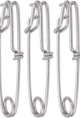 5PCS Stainless Steel Longline Snap Clips with Swivel Ho... 5PCS Stainless Steel Longline Snap Clips with Swivel Ho...