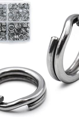 Split Rings Fishing 200Pcs Stainless Steel Heavy Duty S... Split Rings Fishing 200Pcs Stainless Steel Heavy Duty S...