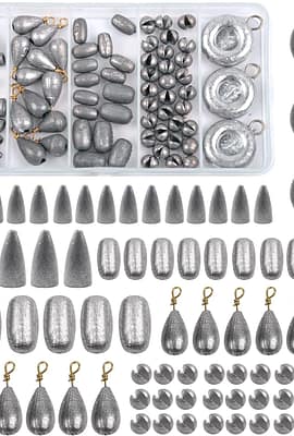 Fishing Weight Sinkers Kit, 81pcs Assorted Drop Bass Si... Fishing Weight Sinkers Kit, 81pcs Assorted Drop Bass Si...